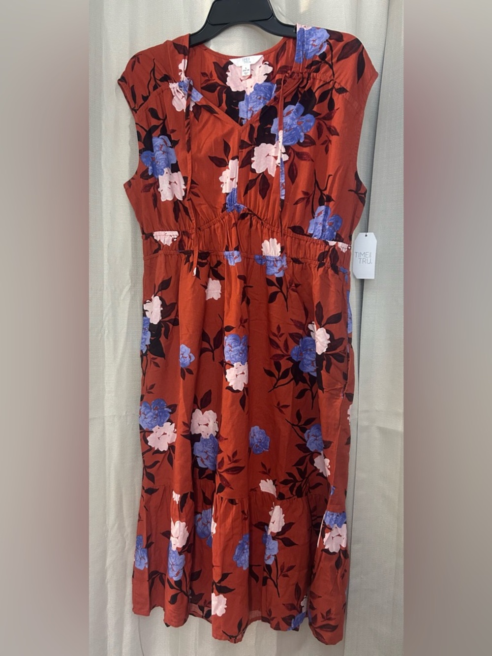 Time and Tru Women's Spade Midi Dress